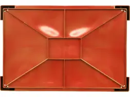 Ящик пластиковый перфорированный, 600x400x135 мм, 32,4 л, красный [120]